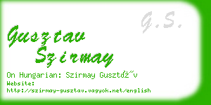 gusztav szirmay business card